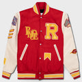 Bull Varsity Jacket - Red/Cream
