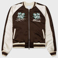 Crepe Satin Souvenir Jacket - Brown/Cream