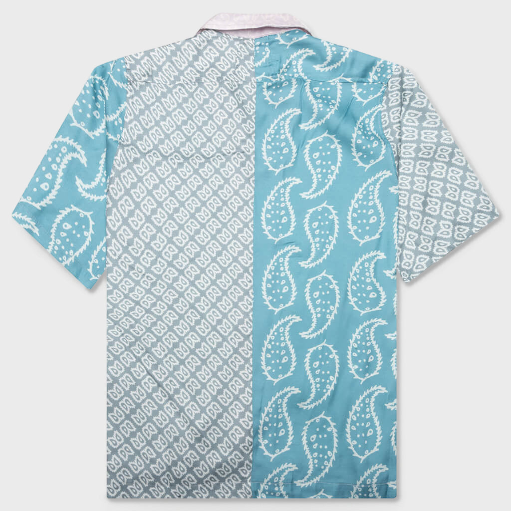 Multi Paisley Button Down - Green/Blue