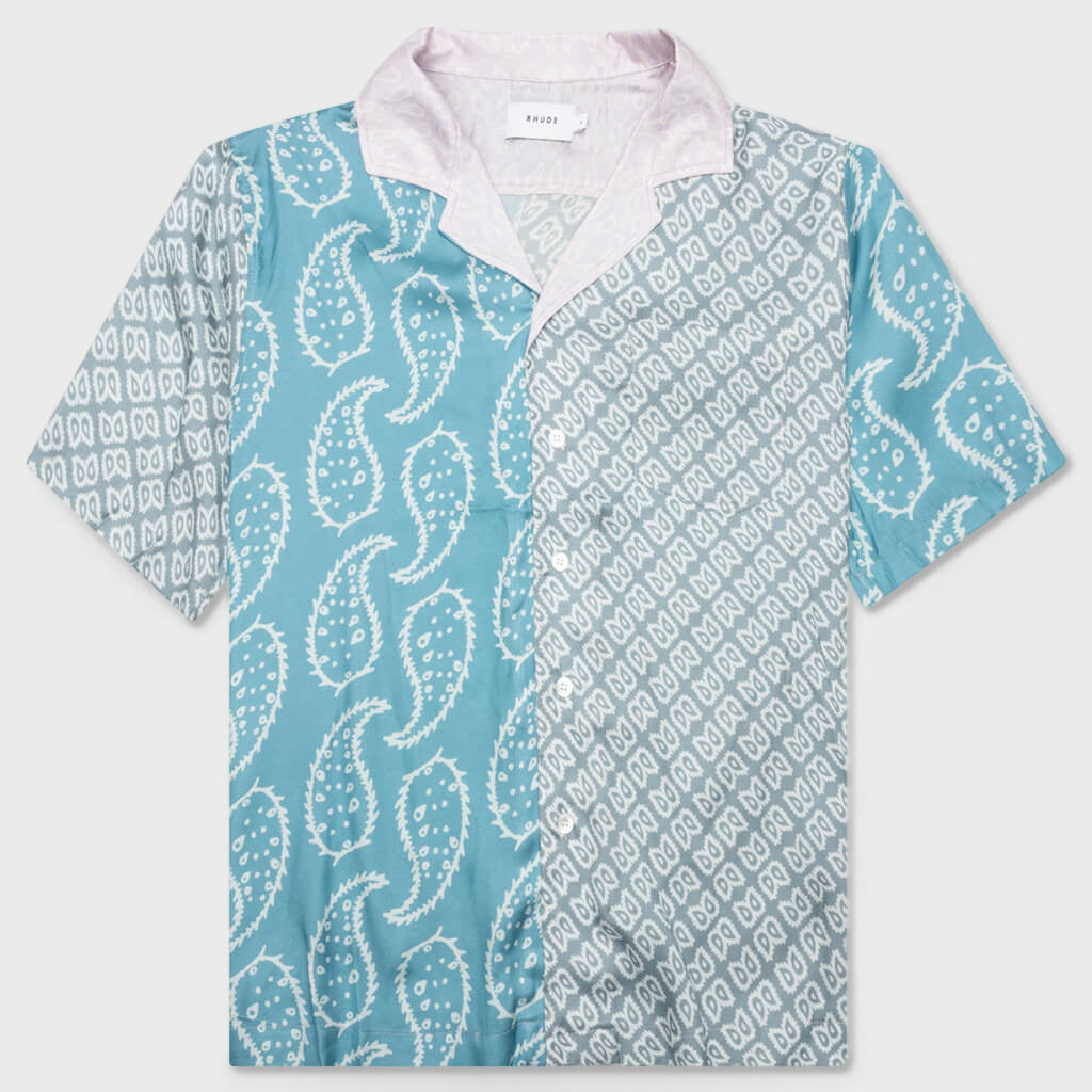 Multi Paisley Button Down - Green/Blue