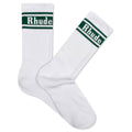 Stripe Logo Sock - White/Forest