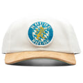 Suede Crest 6 Panel Cap - Creme/Tan