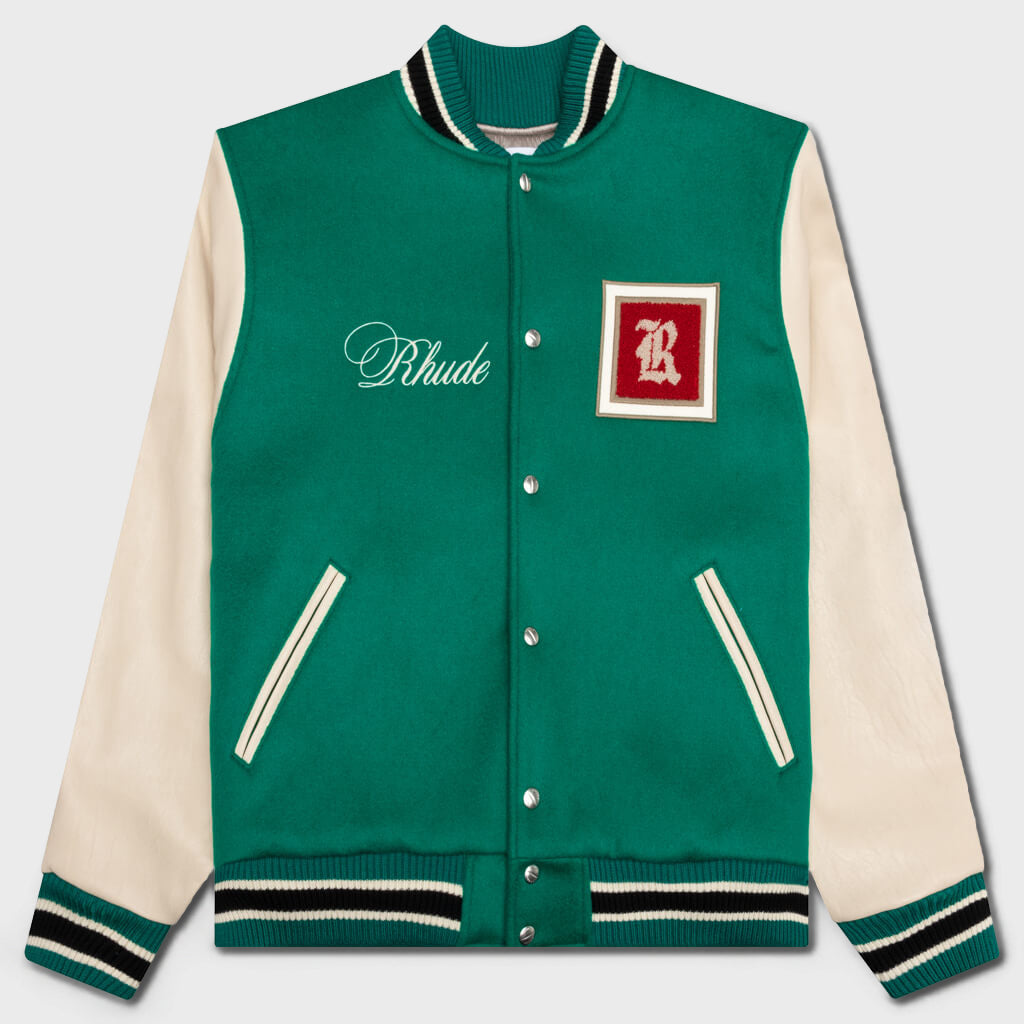 Tile Varsity Jacket - Menthol/Creme