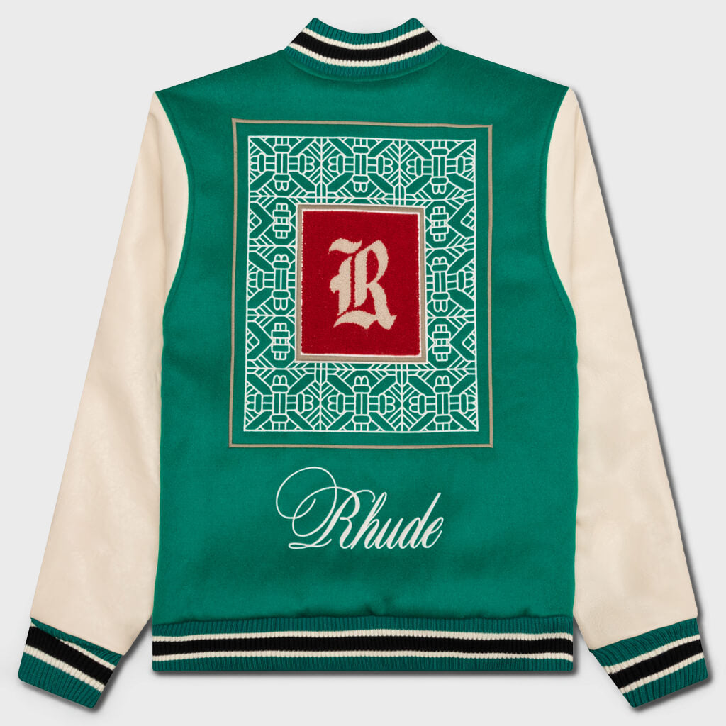 Tile Varsity Jacket - Menthol/Creme