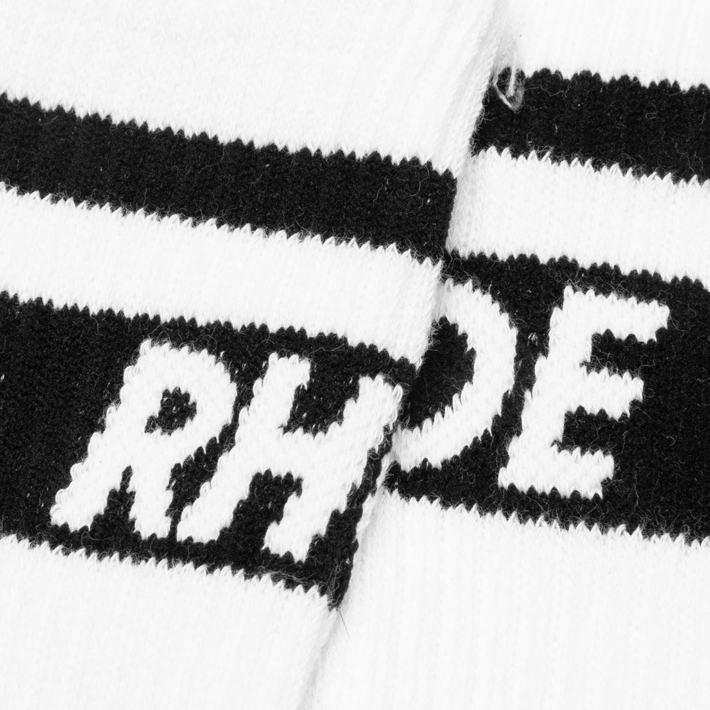 Two Stripe Logo Sock - White/Black