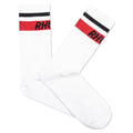 Two Stripe Logo Sock - White/Red/Black