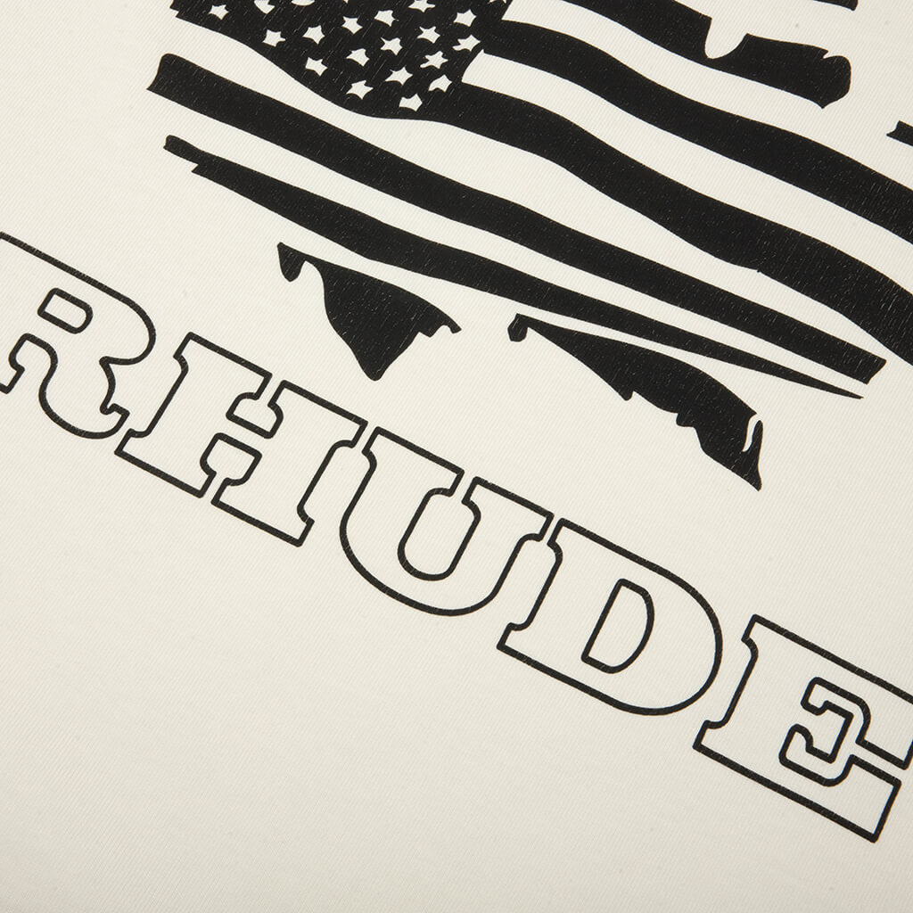 Rhude Banner Tee - Vintage White/Black