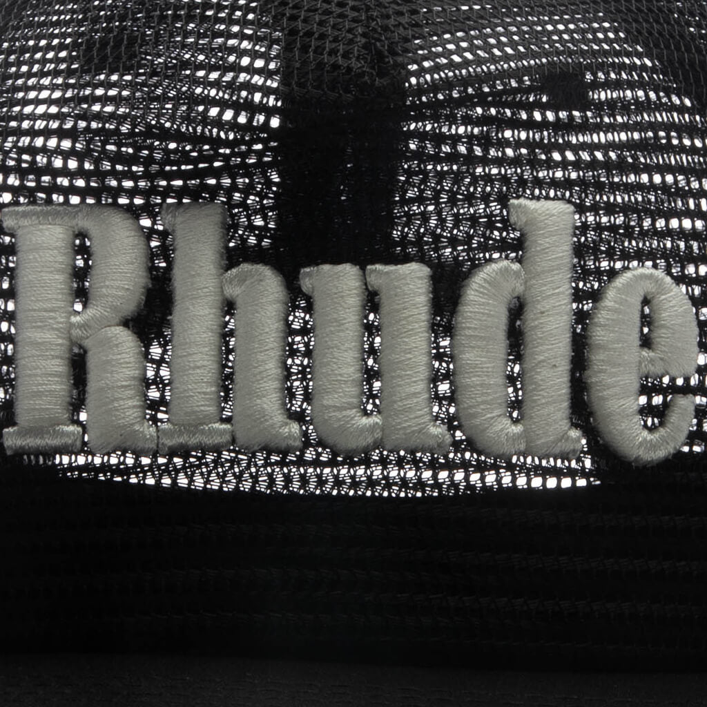 Rhude Logo Mesh Hat - Black/White