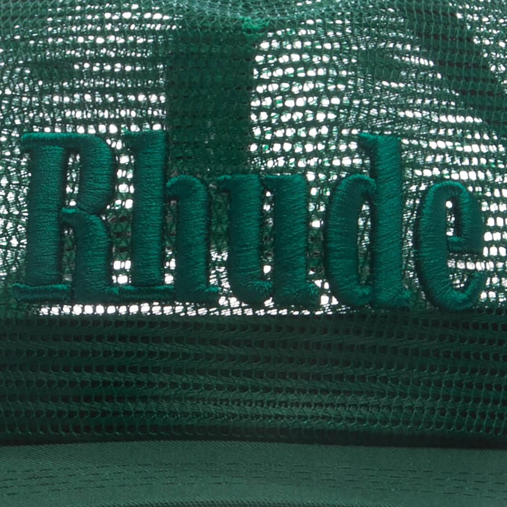 Rhude Logo Mesh Hat - Green/Green