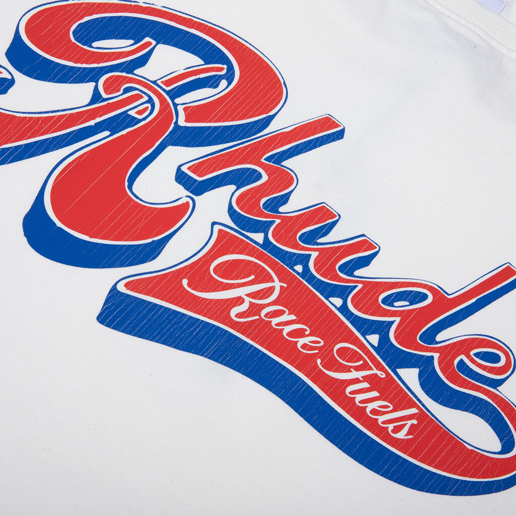 Rhude Pit Stop Tee - Vintage White/Red/Blue