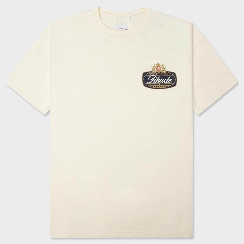 Rhude Safari Crest Tee - Vintage White/Blue/Red