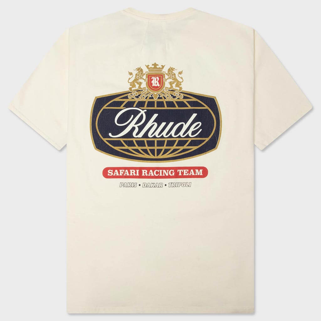 Rhude Safari Crest Tee - Vintage White/Blue/Red