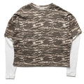Rhude Tiger Camo Double-Layered Tee - Camo/White