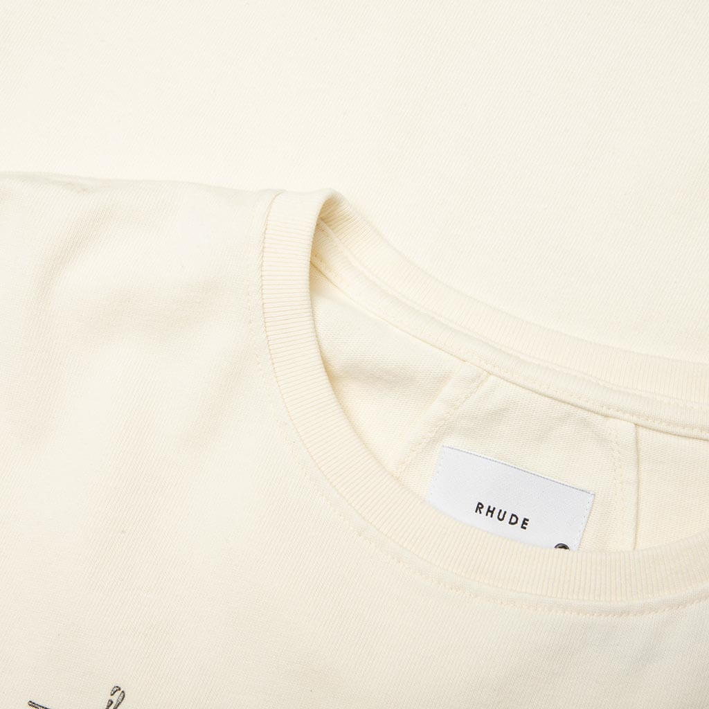 Rhude Trofeo Tee - Vintage White/Yellow/Green