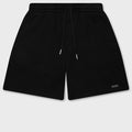 Rib Knit Drawcord 7" Shorts - Black