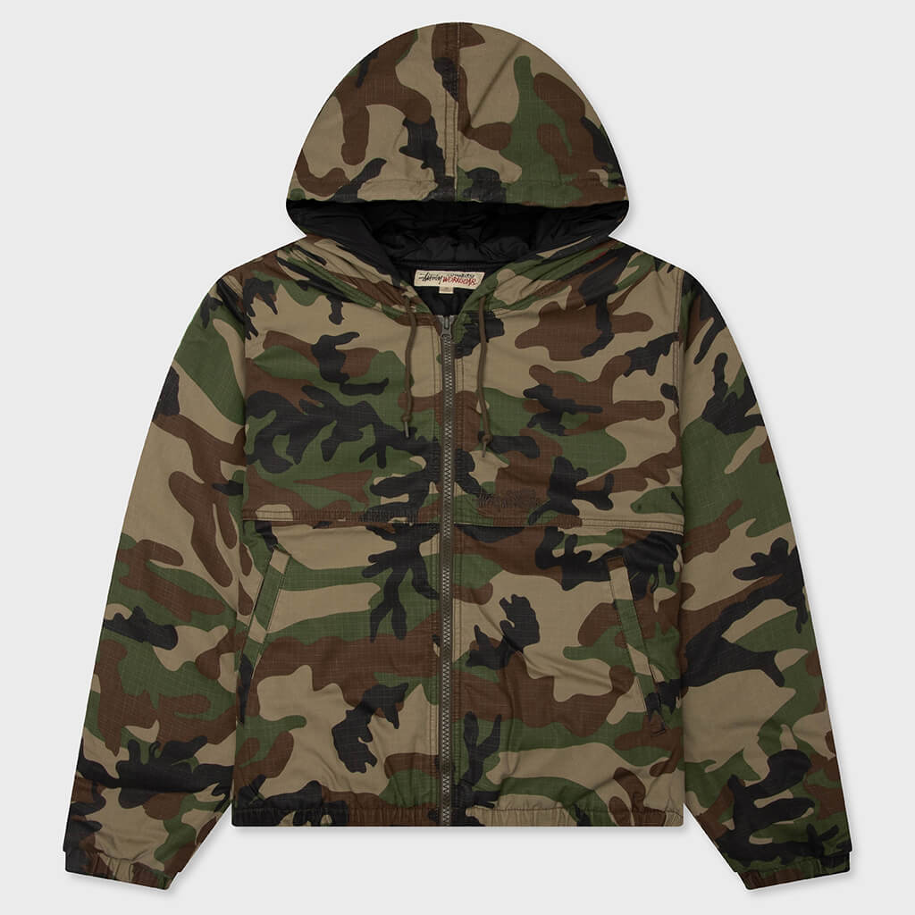 Ripstop Work Jacket - Woodland Camo