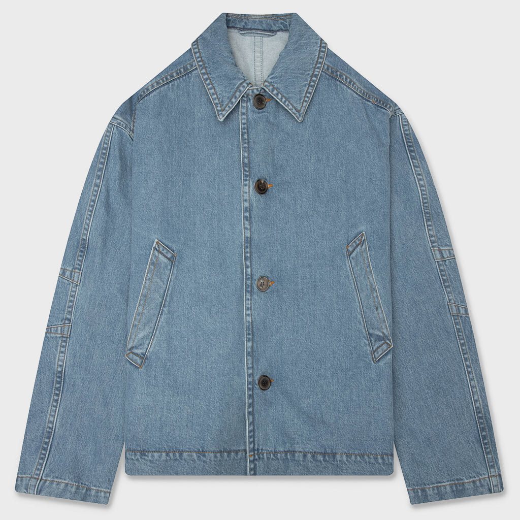 Robinson Washed Denim M.W. Coat - Light Blue