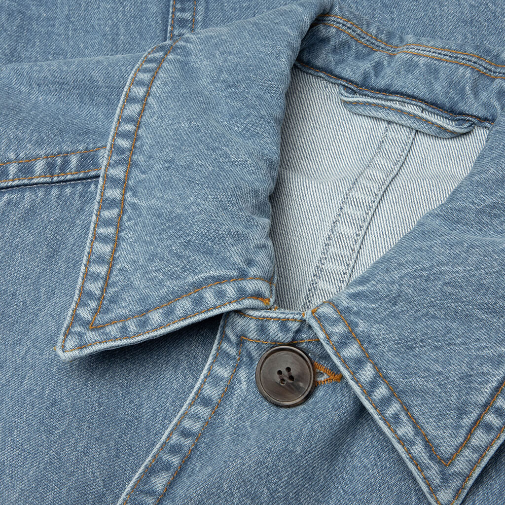 Robinson Washed Denim M.W. Coat - Light Blue