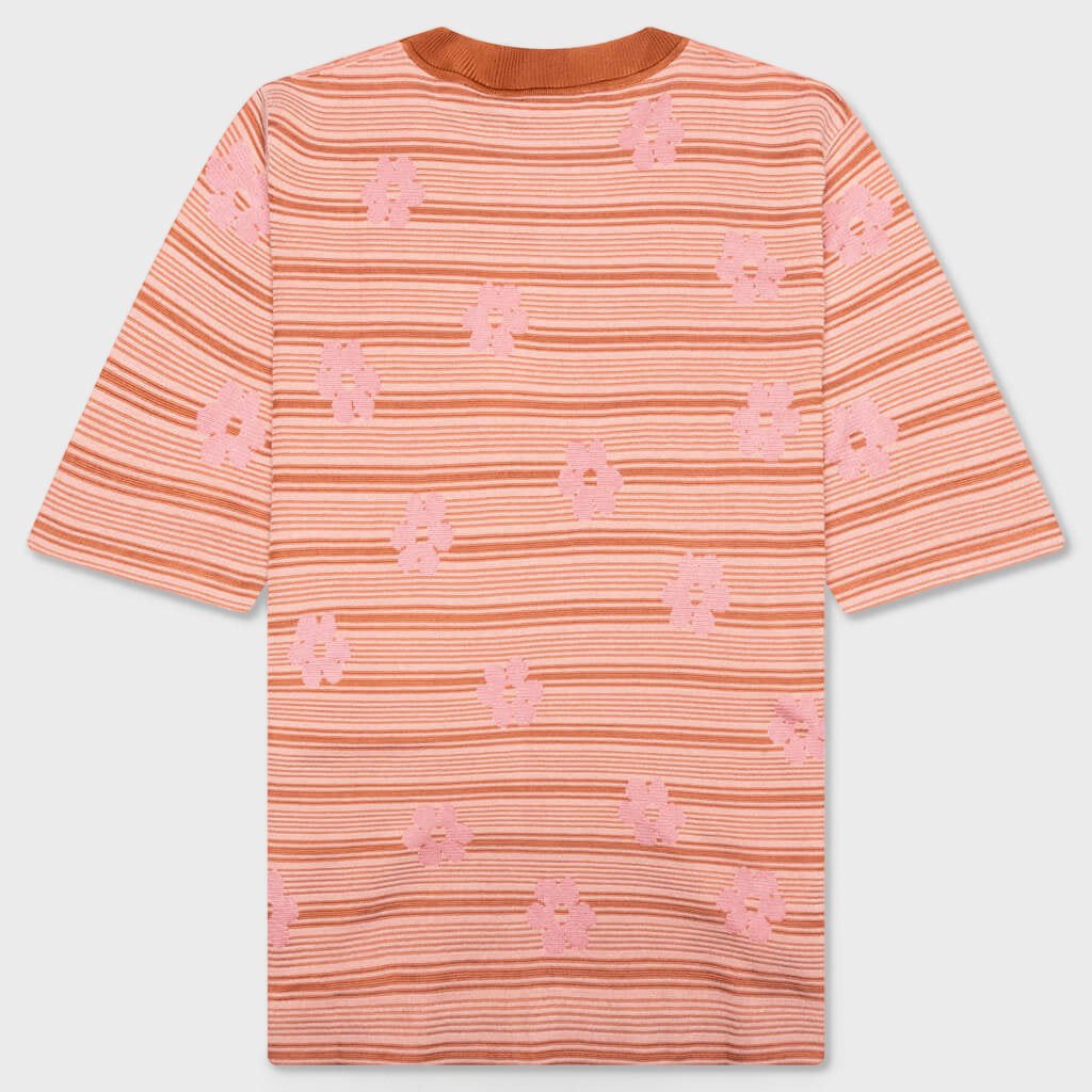 Striped Floral T-Shirt - Pink Gummy