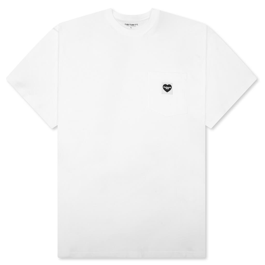 S/S Pocket Heart T-Shirt - White/Black