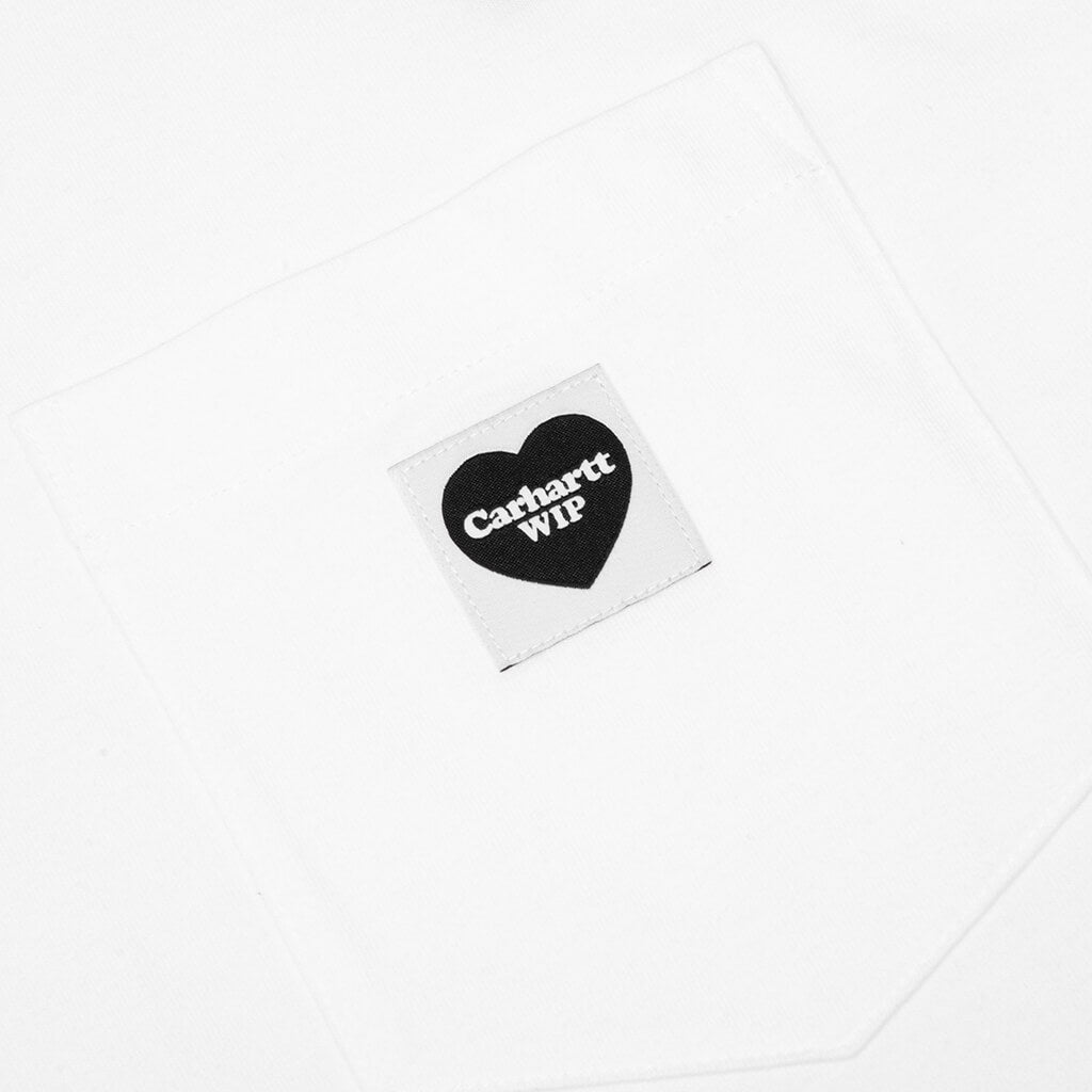 S/S Pocket Heart T-Shirt - White/Black