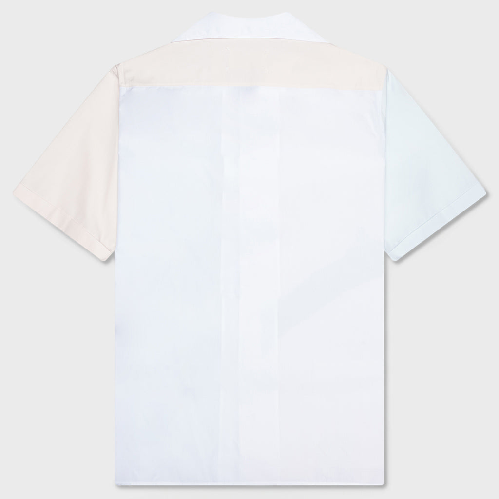 Short Sleeve Pocket Shirt - White/Cream/Light Blue