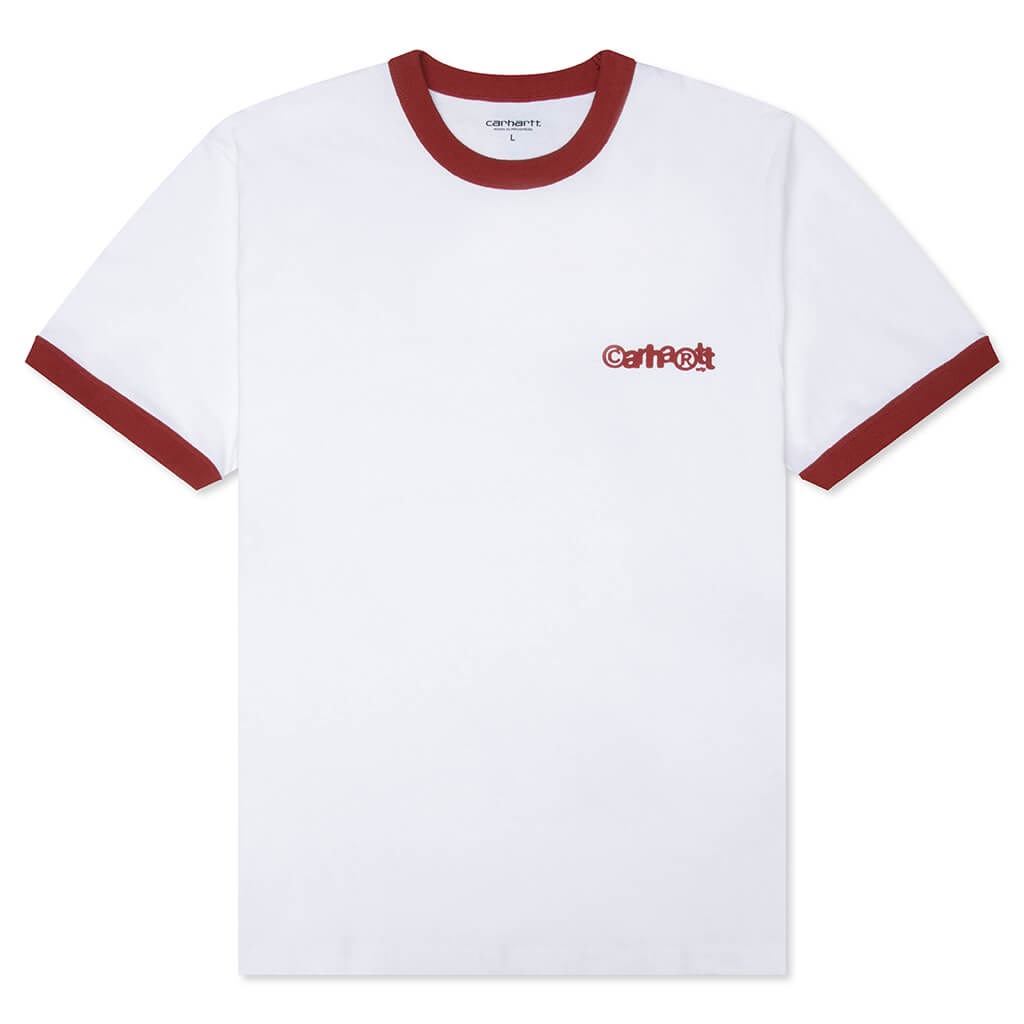S/S Ip Ringer T-Shirt - White/Red/Red