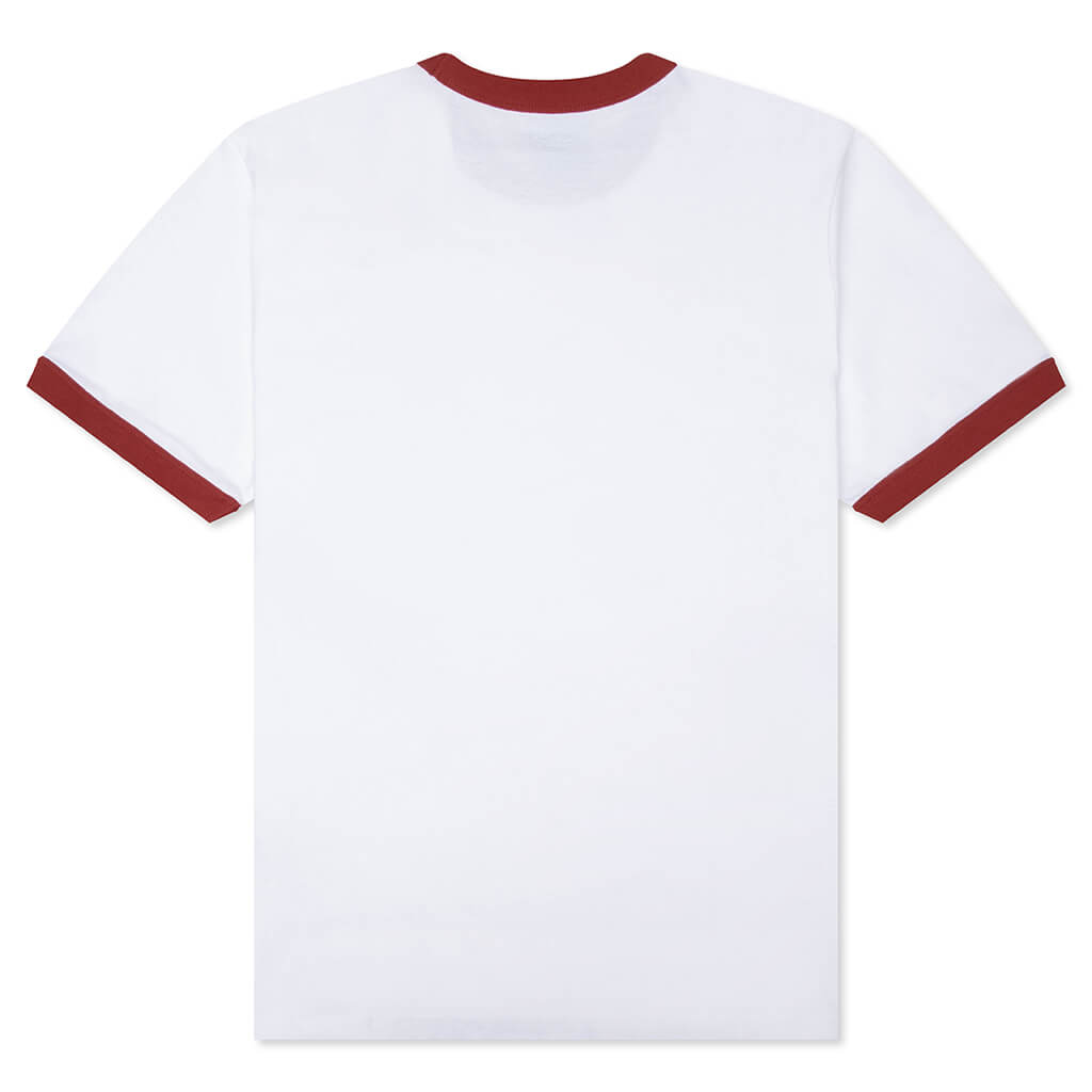 S/S Ip Ringer T-Shirt - White/Red/Red
