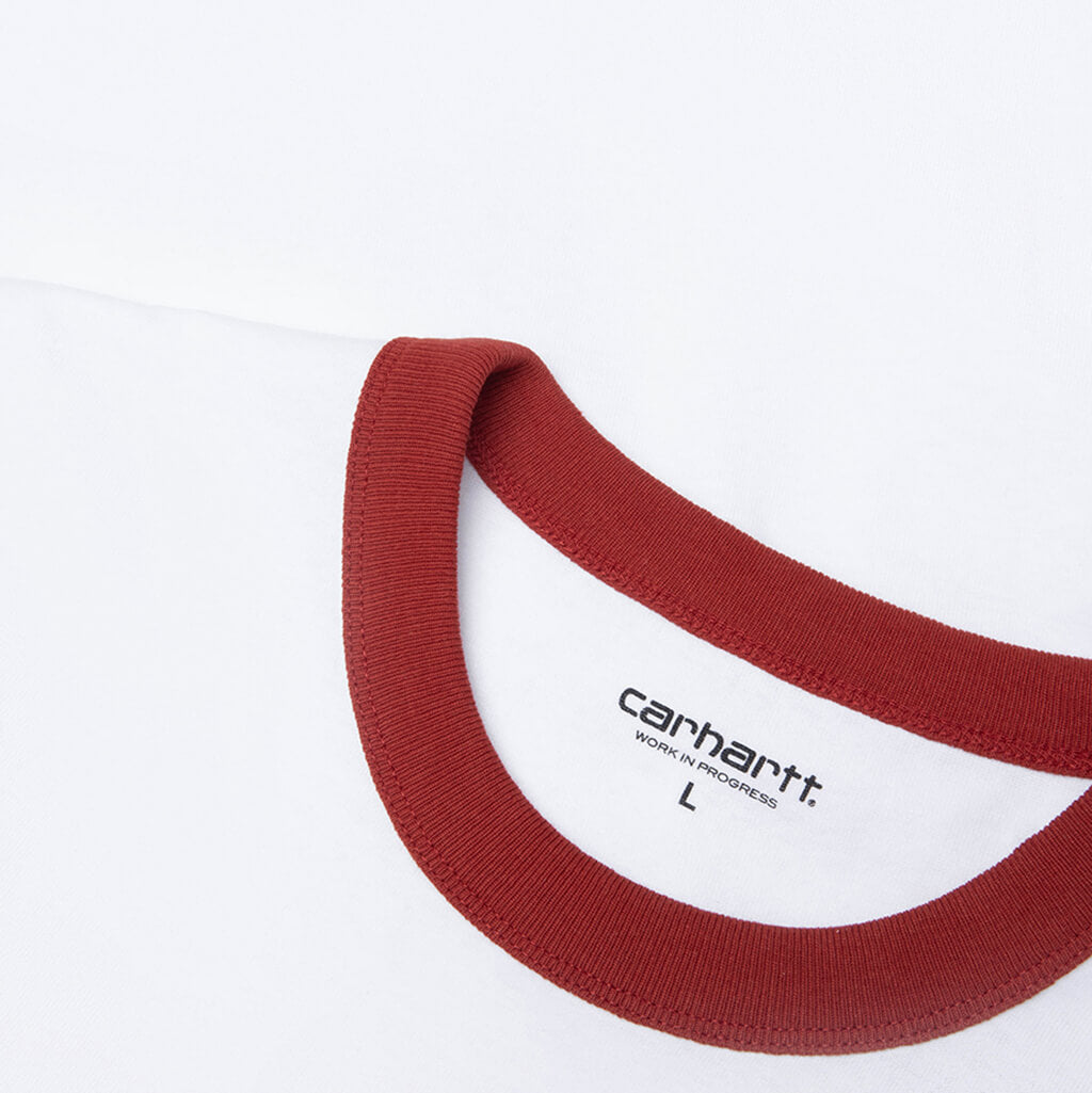 S/S Ip Ringer T-Shirt - White/Red/Red