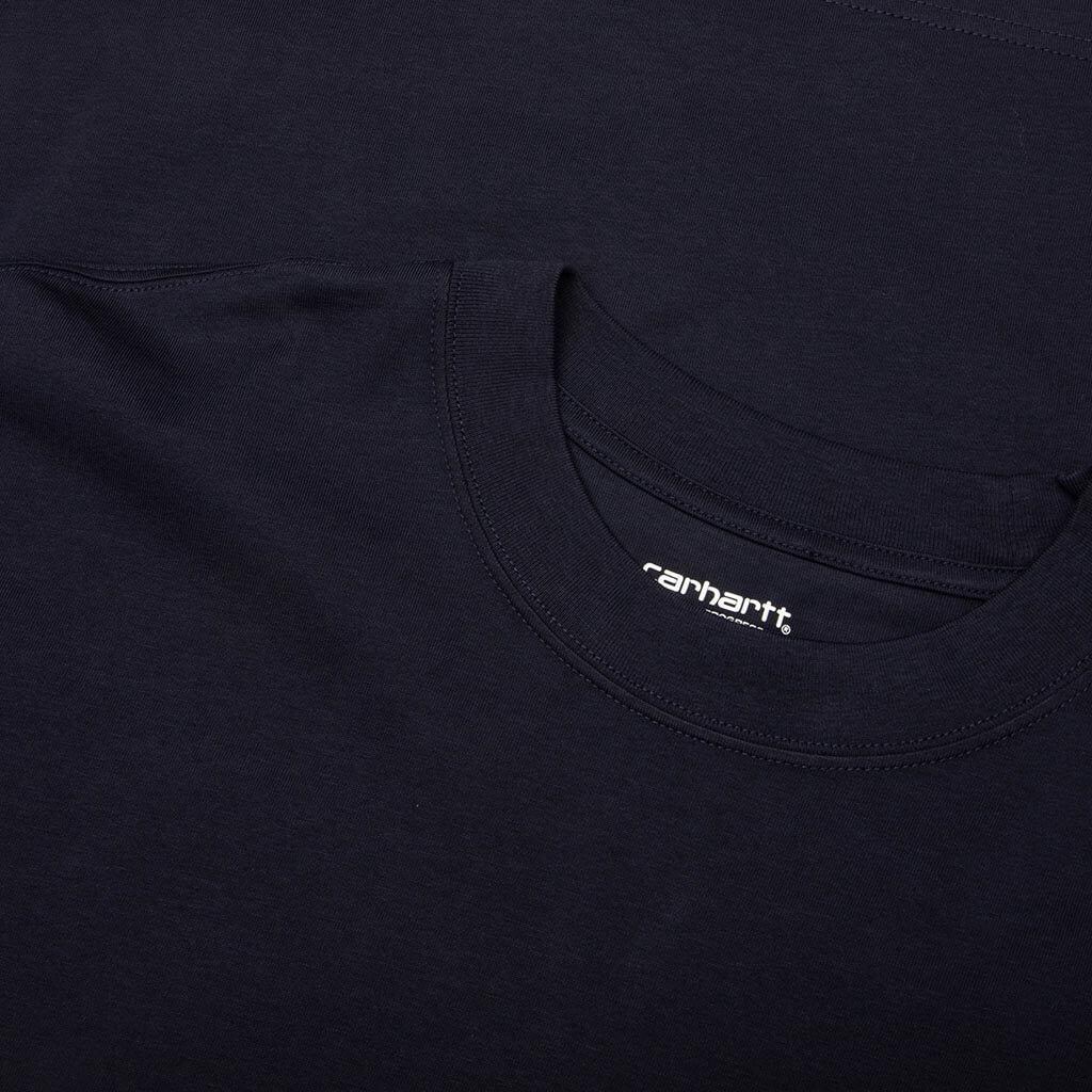 S/S Signature Script T-Shirt - Dark Navy/Dusty Heather