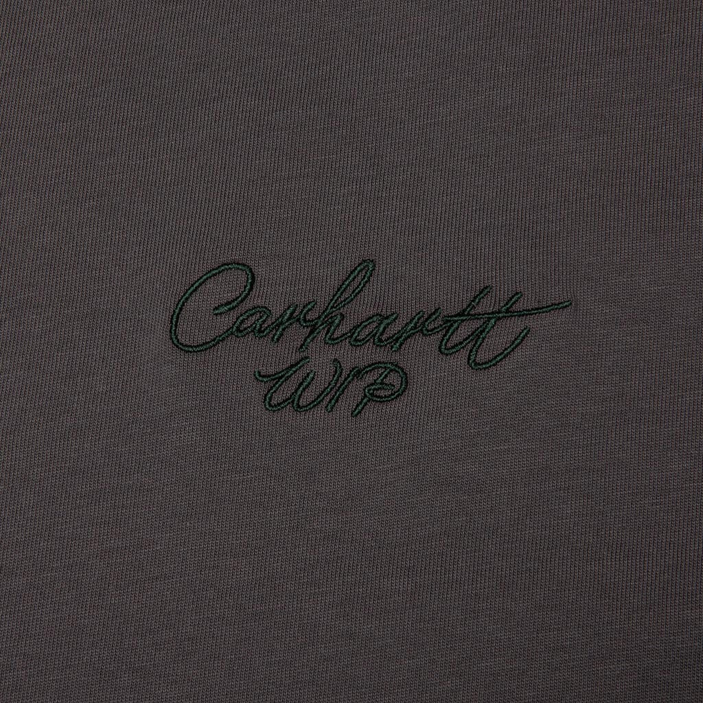 S/S Signature Script T-Shirt - Graphite/Dark Scarab