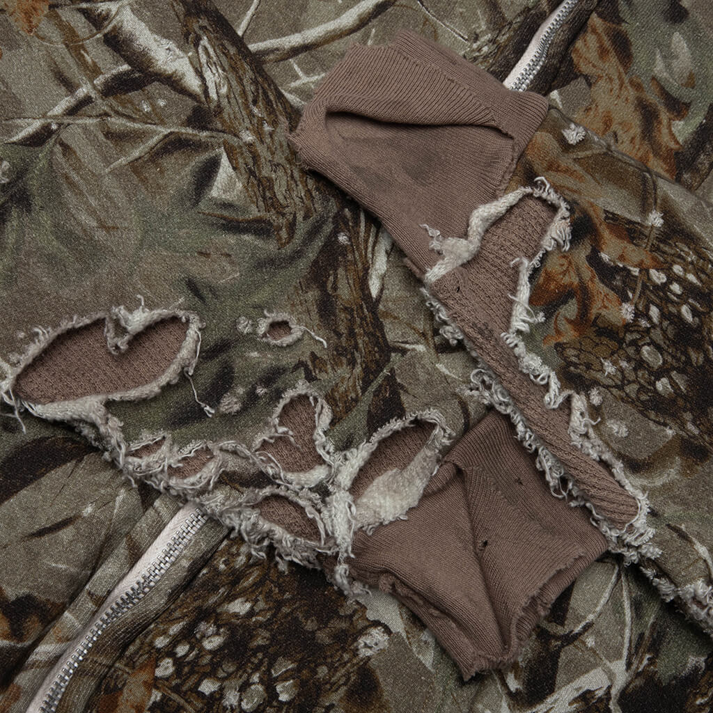 Shark Zip Hoodie - Wood Camo