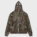 Shark Zip Hoodie - Wood Camo