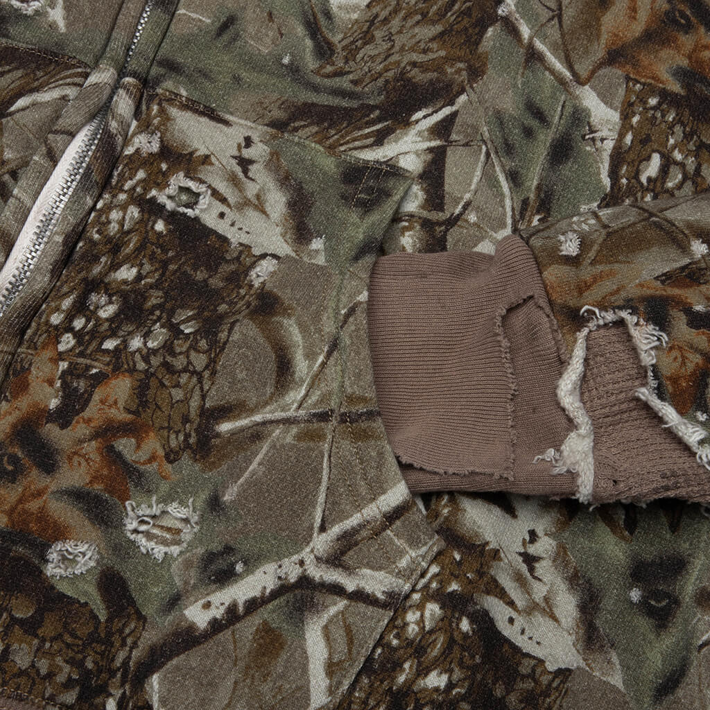 Shark Zip Hoodie - Wood Camo
