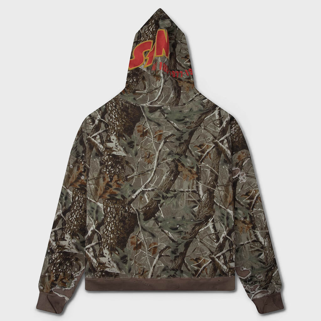 Shark Zip Hoodie - Wood Camo