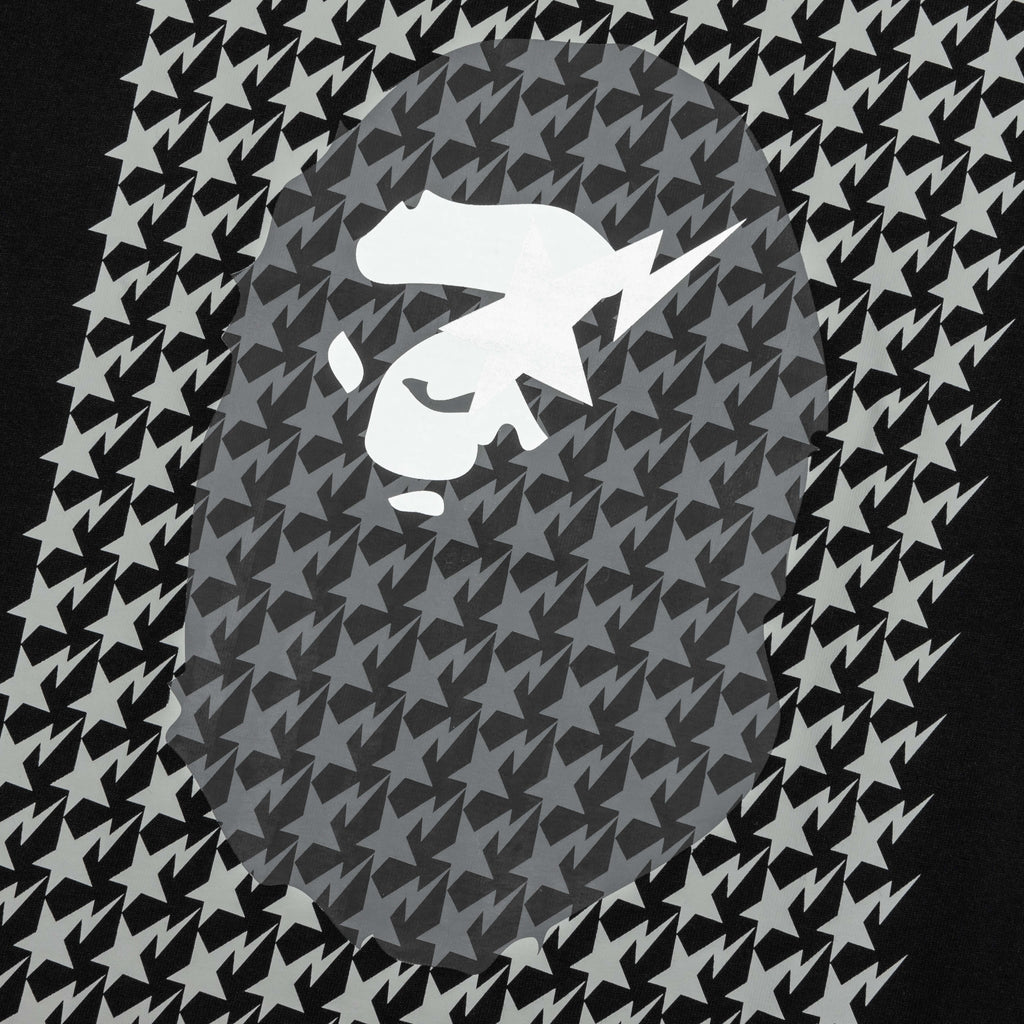 STA Houndstooth Ape Head Tee - Black/Black