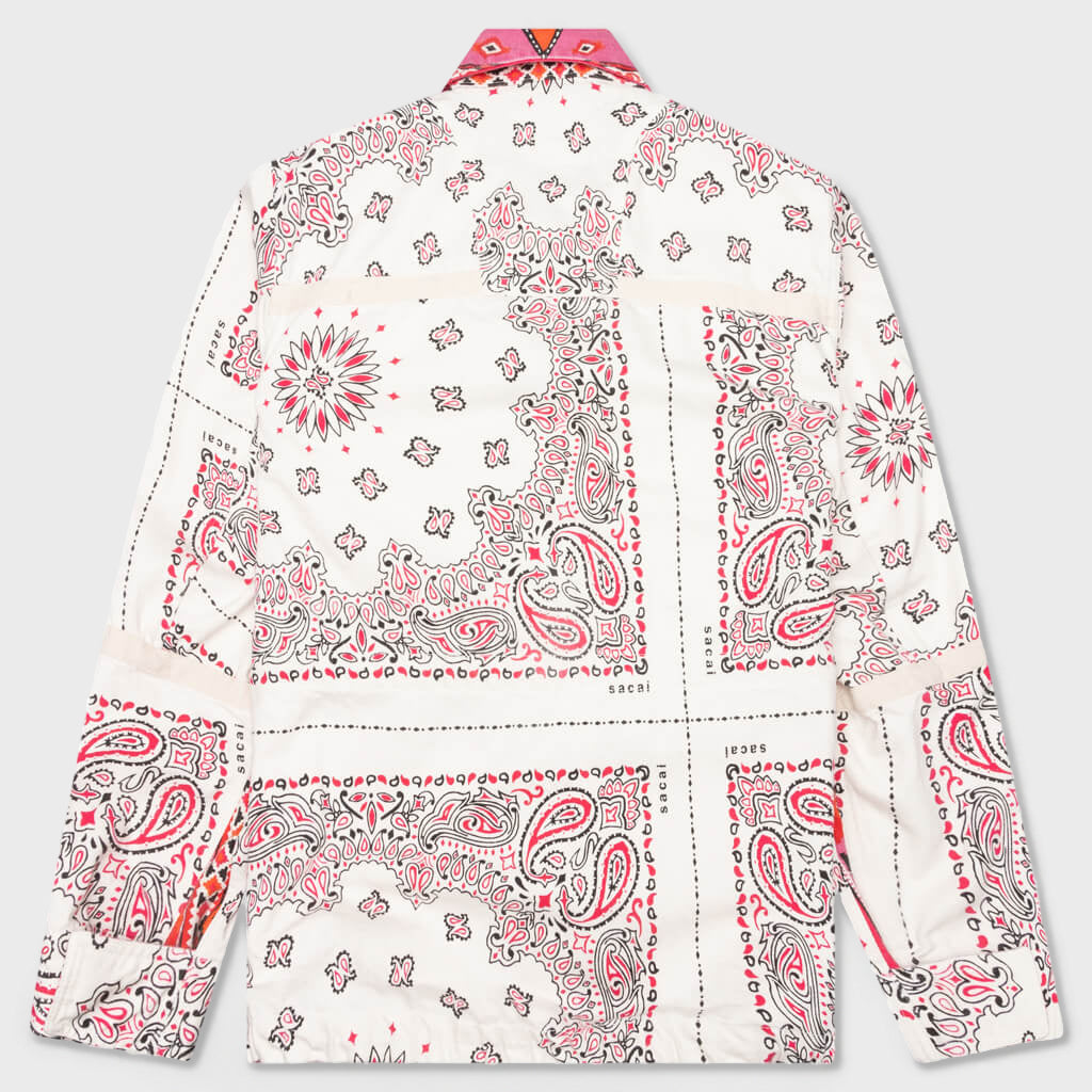 Bandana Print Blouson - Off White
