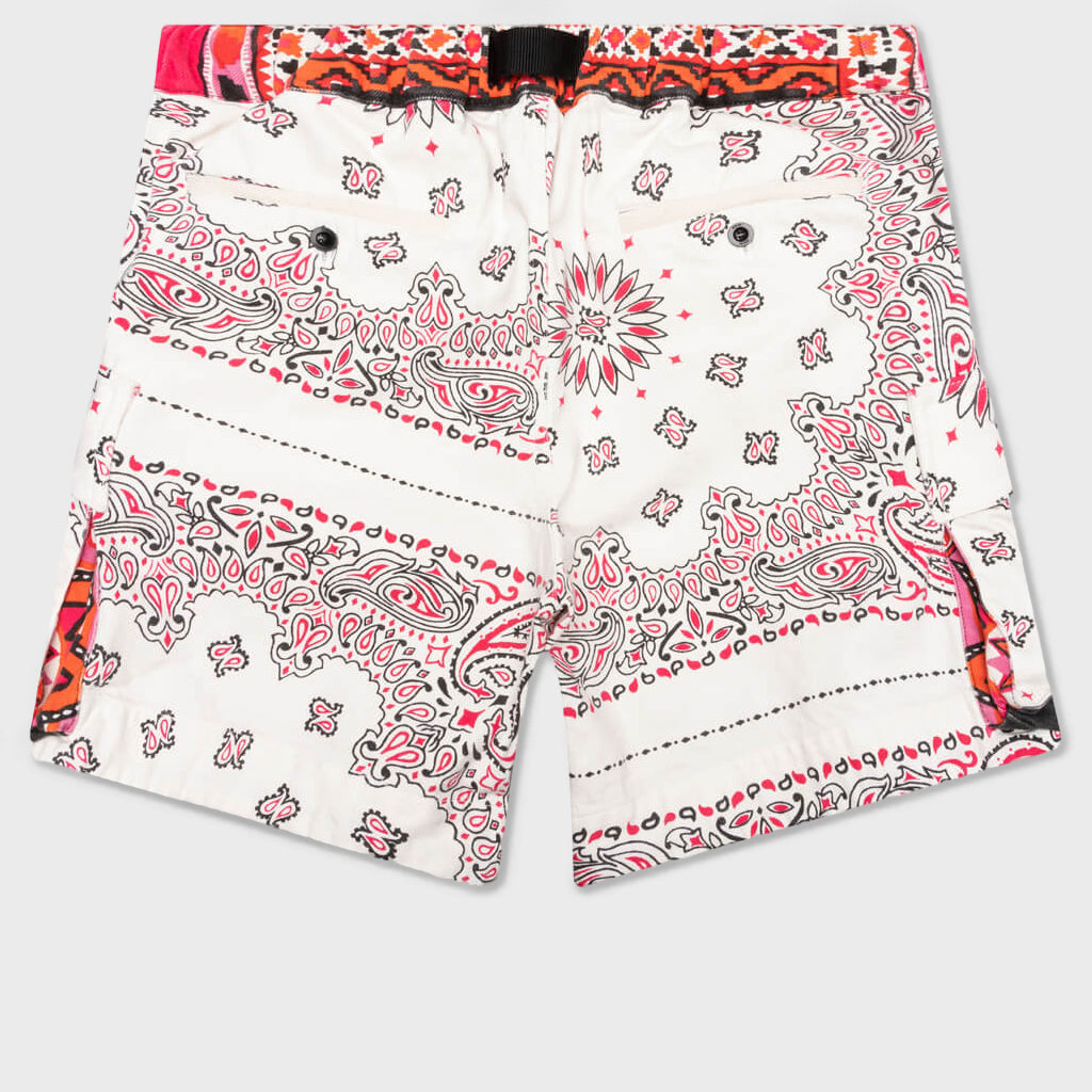 Bandana Print Shorts - Off White