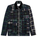 Hank Willis Thomas / Flannel Plaid Mix Blouson - Navy/Green