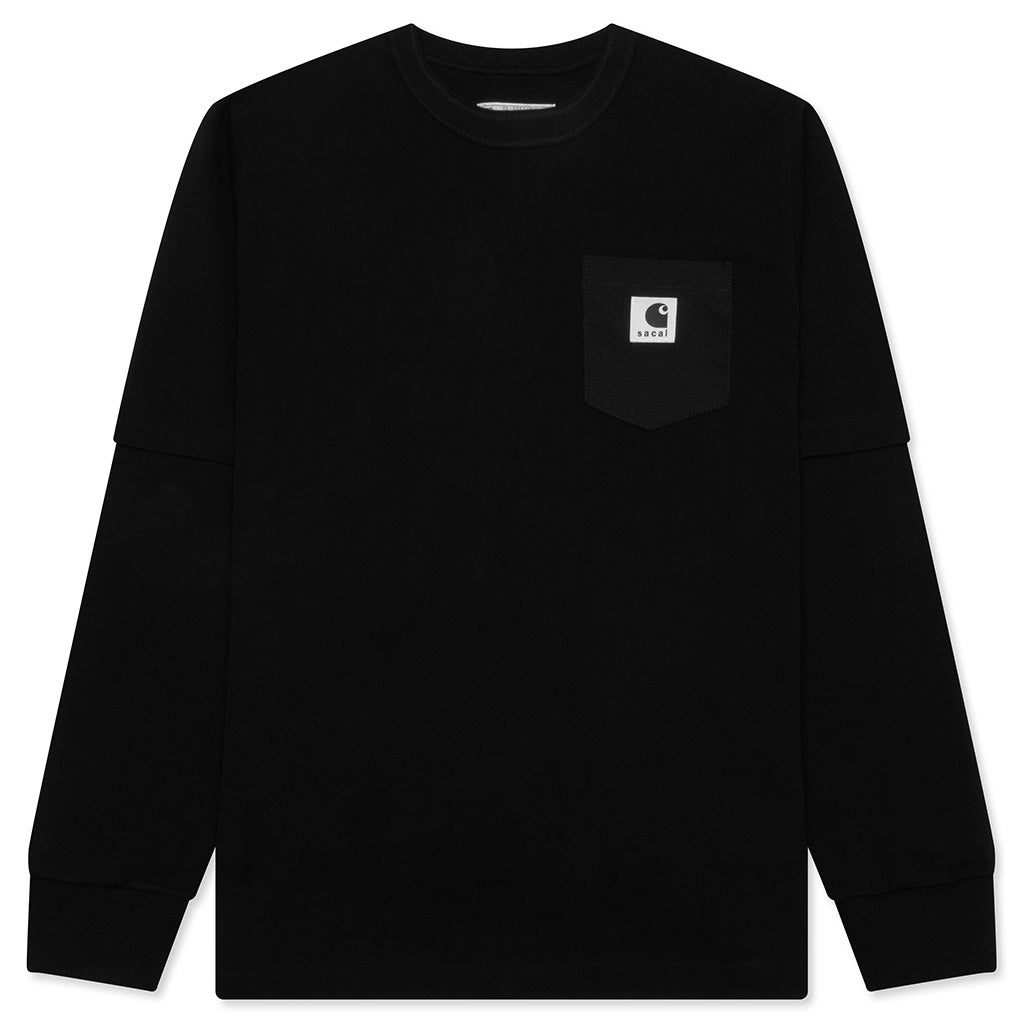 Cotton Jersey L/S T-Shirt - Black