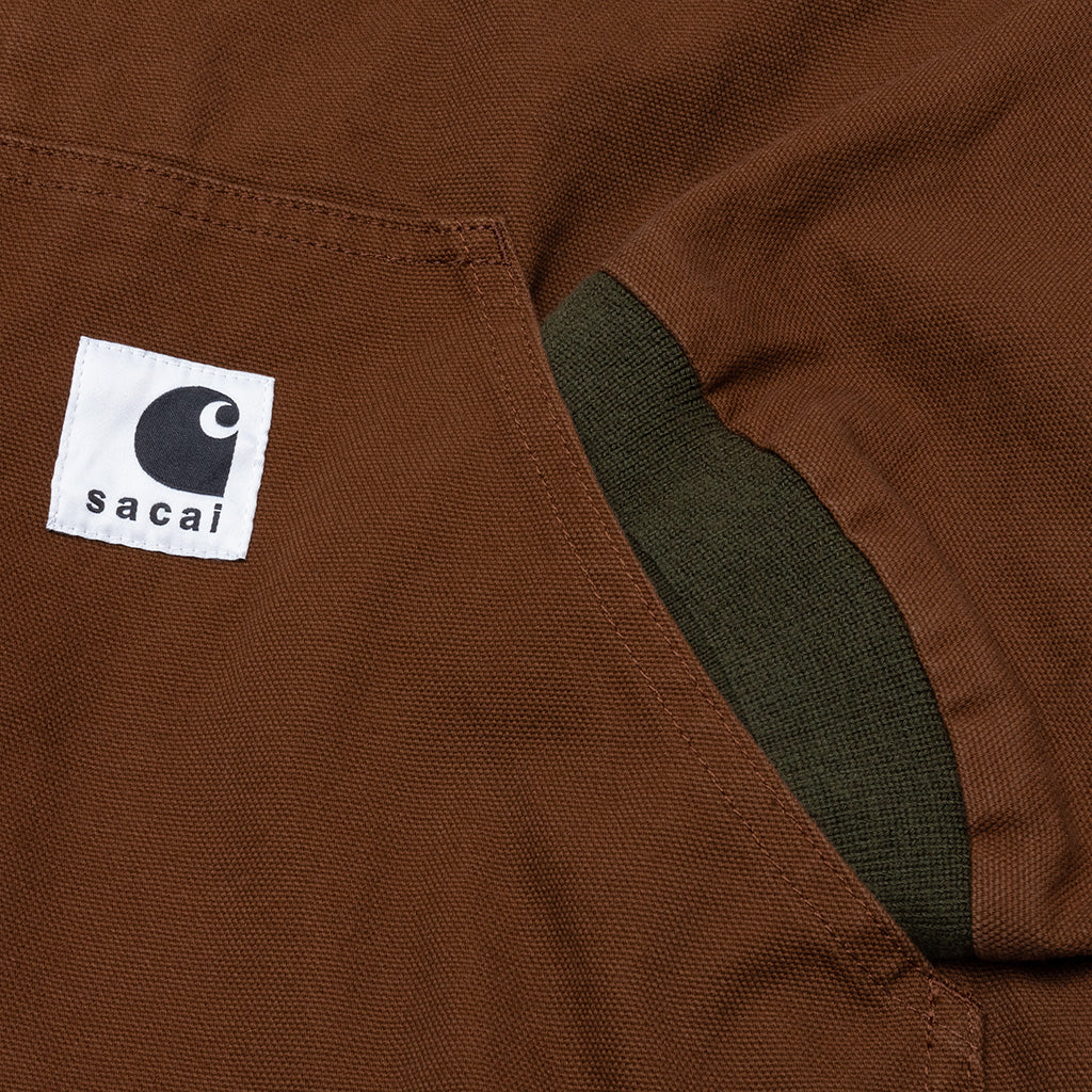 Washed Duck Hooded Blouson - Dark Beige