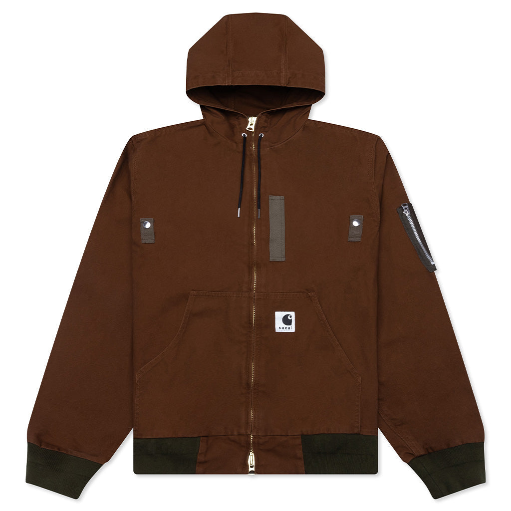 Washed Duck Hooded Blouson - Dark Beige