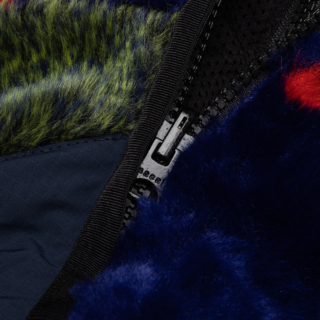 Jacquard Faux Fur Blouson - Multi