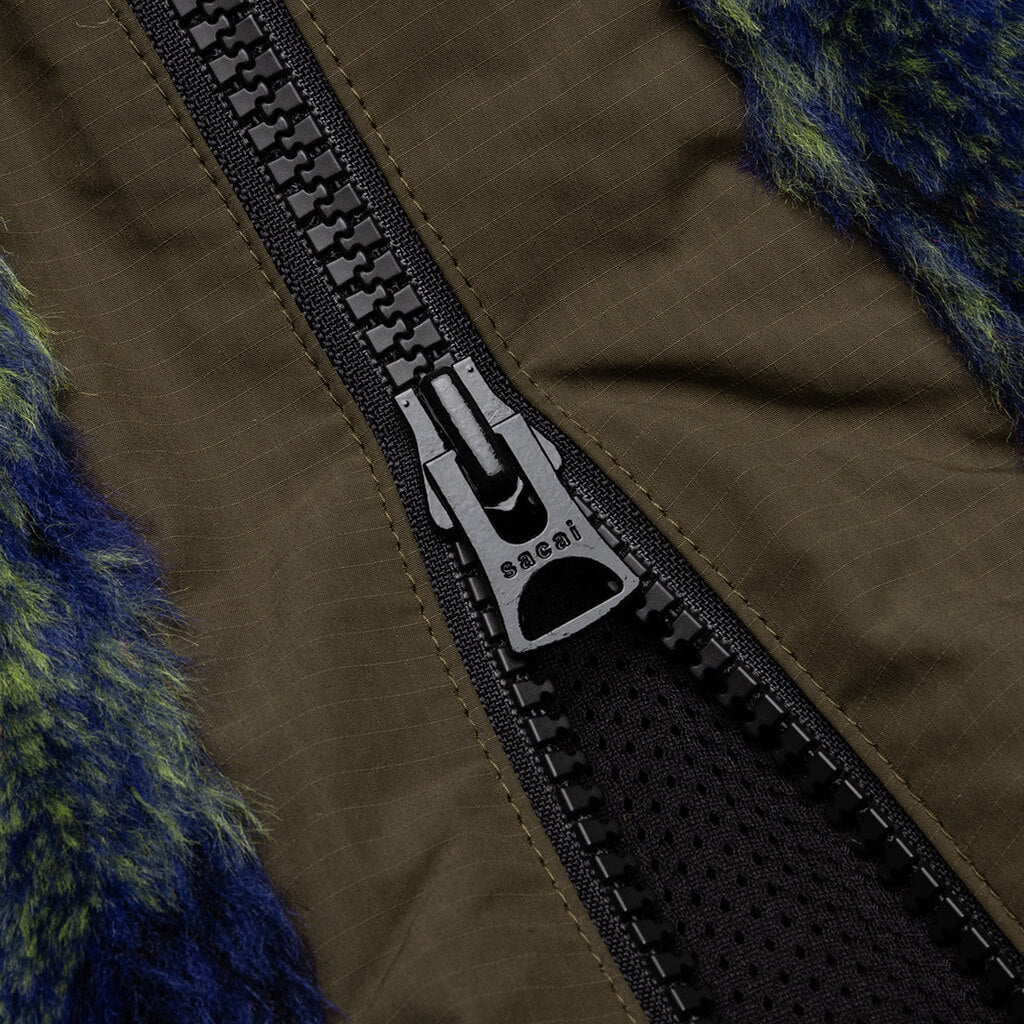 Jacquard Faux Fur Blouson - Multi