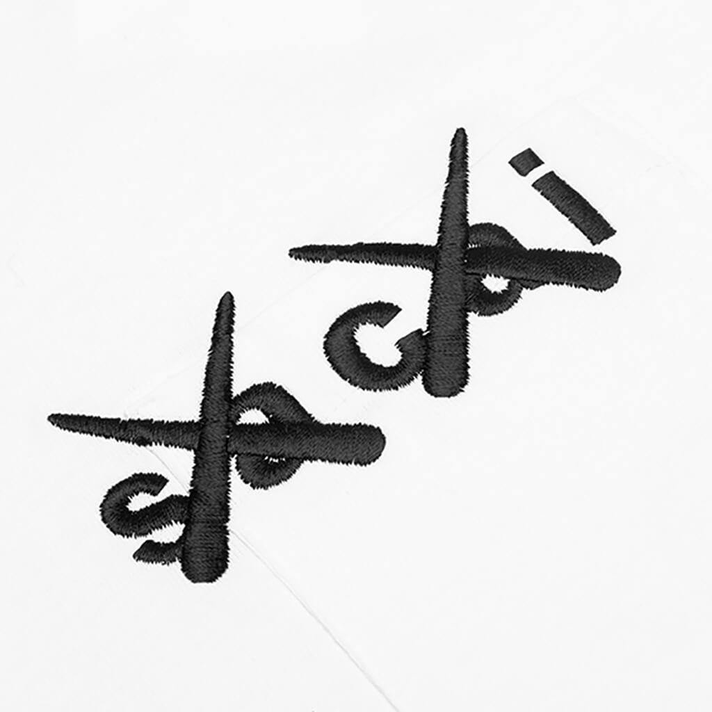 Embroidery T-Shirt - White/Black
