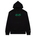 Flock Print Hoodie - Black/Green