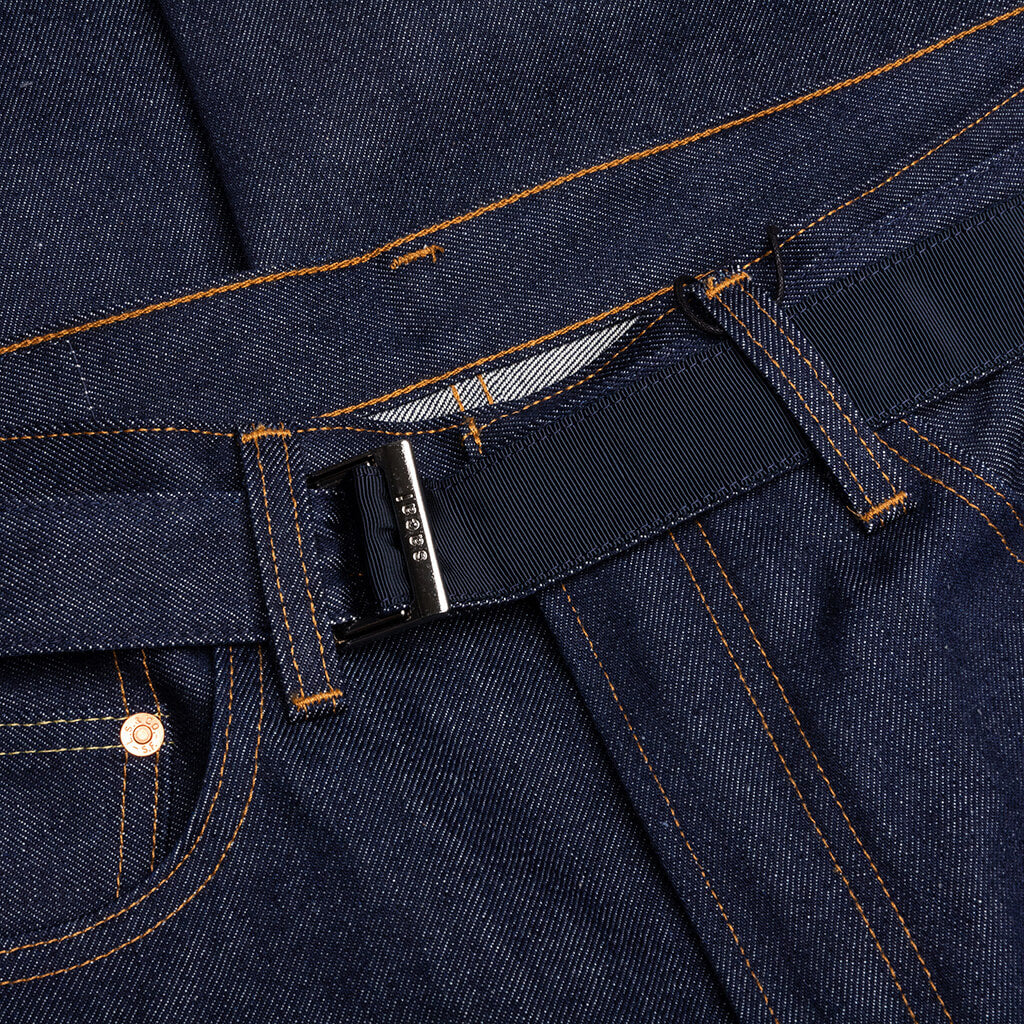 Wide Leg Denim Pants - Indigo