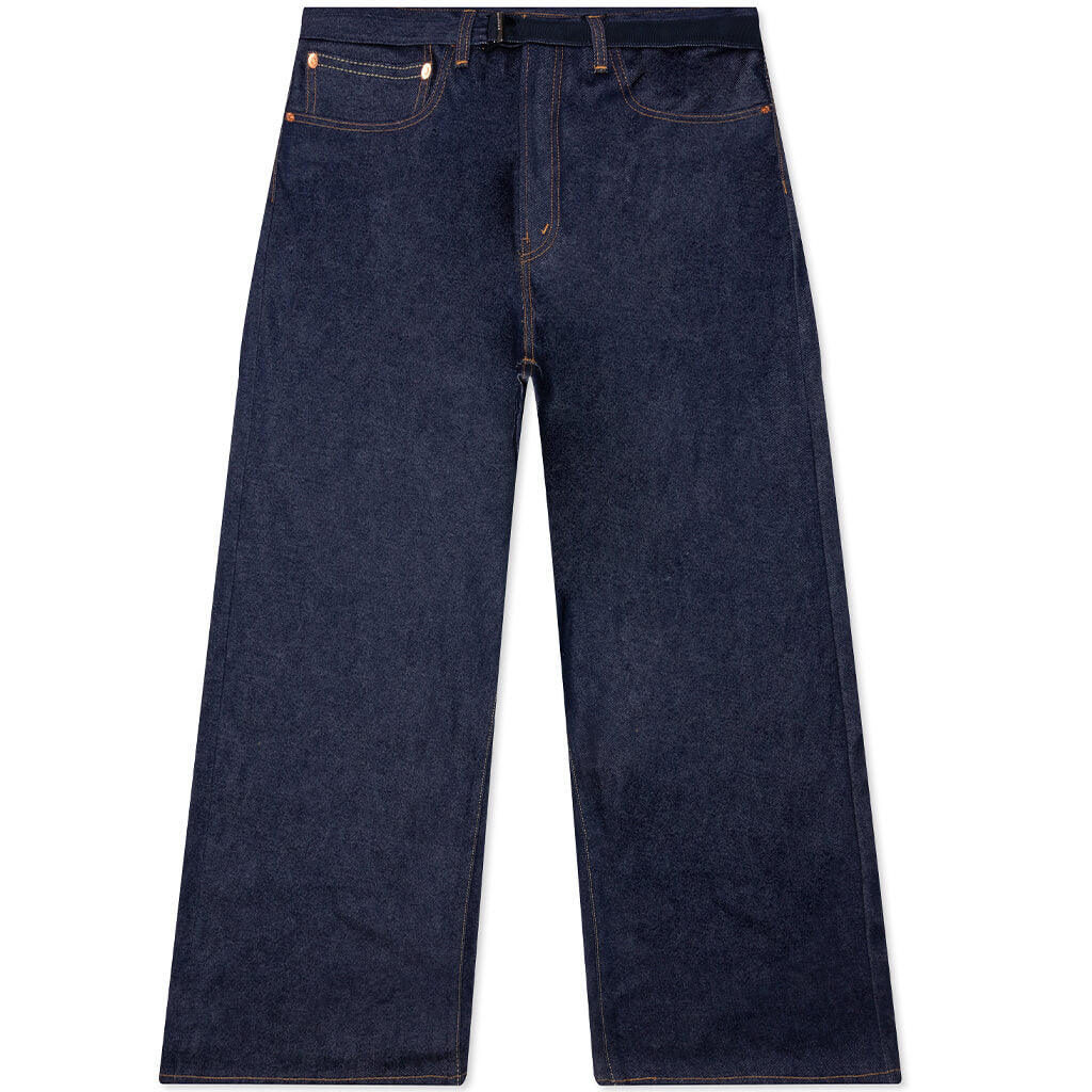 Wide Leg Denim Pants - Indigo