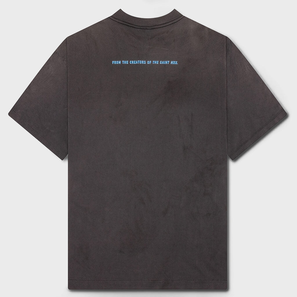 White Logo S/S Tee - Black