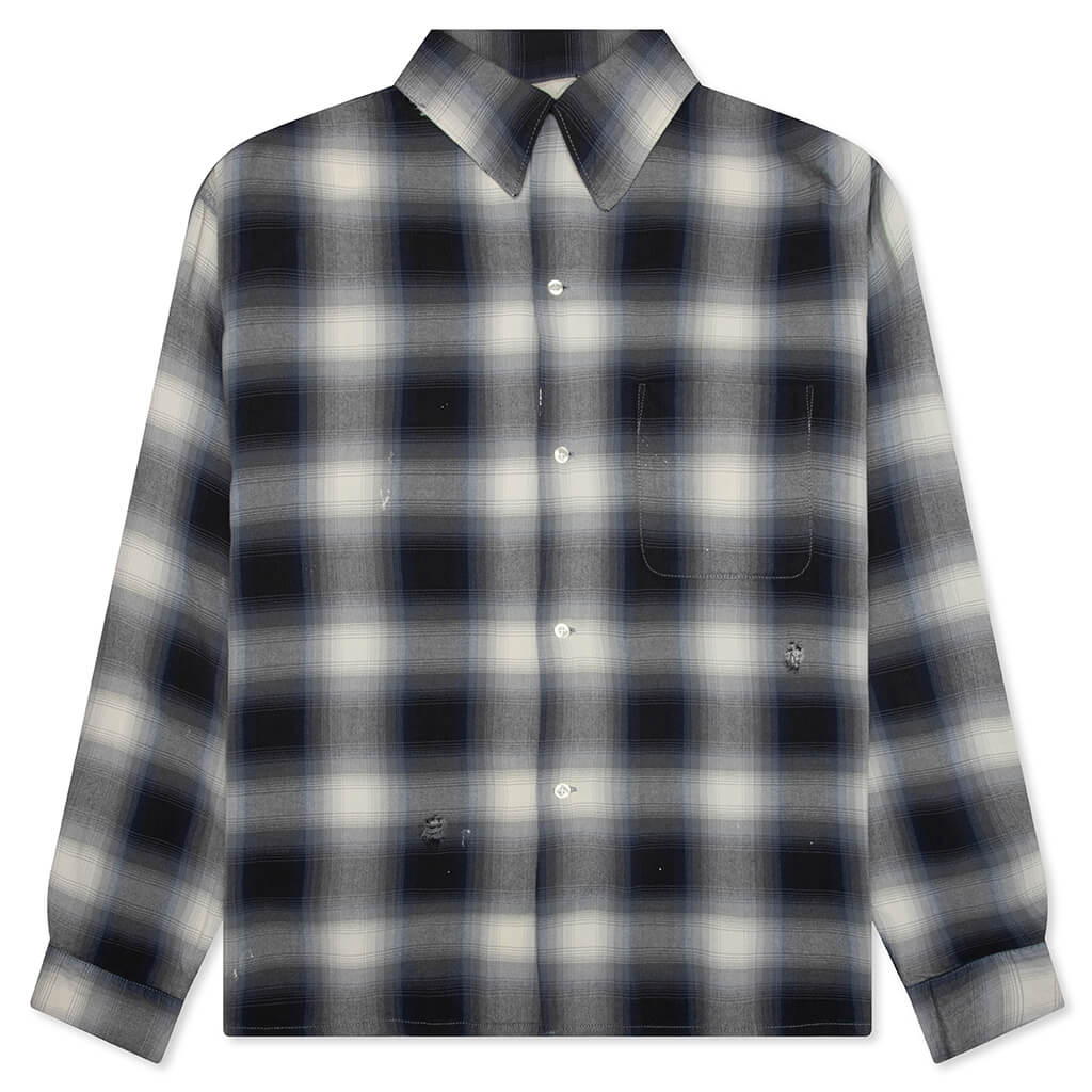 Mx6 Checkered L/S Buttonup Shirt - Navy